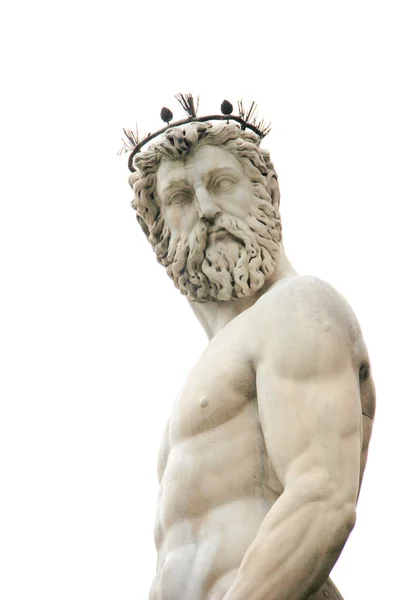 Fontana del Nettuno Statua di Poseidone, Firenze — Foto Stock