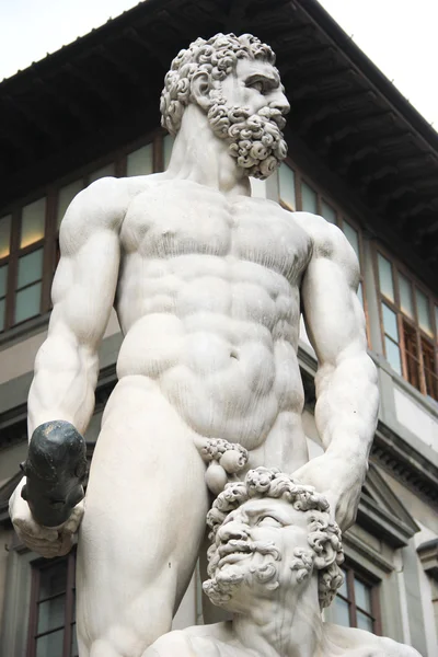 Hércules y Caco en Florencia, Italia — Foto de Stock