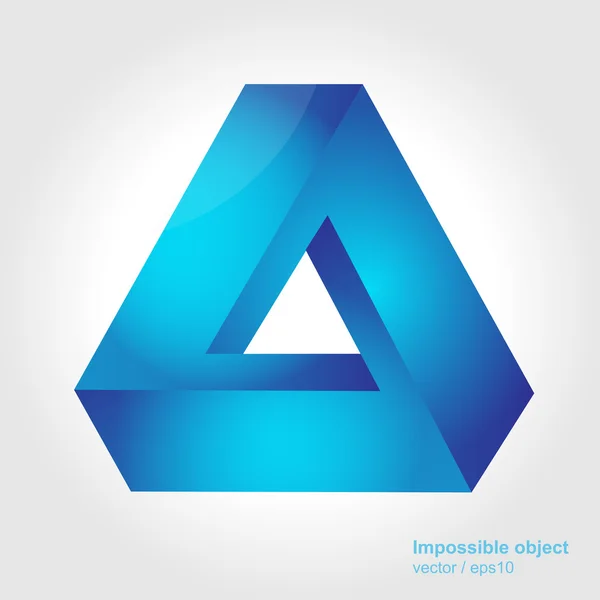 Abstract symbol, impossible object, triangle — Stock Vector