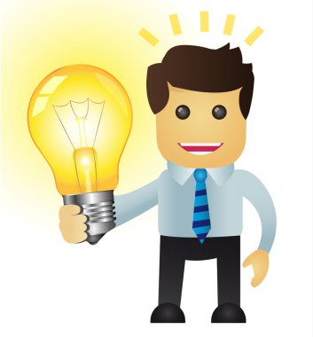 bir fikir ile iş adamı