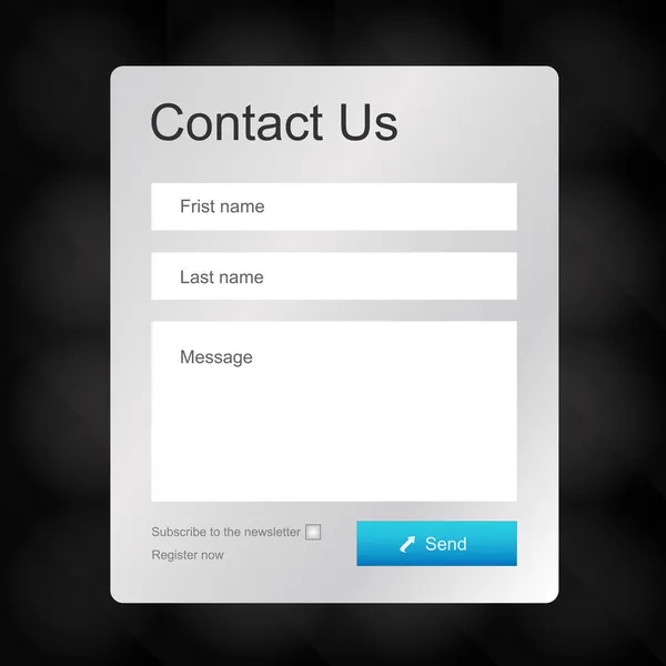 Vector contacts form — Stock Vector