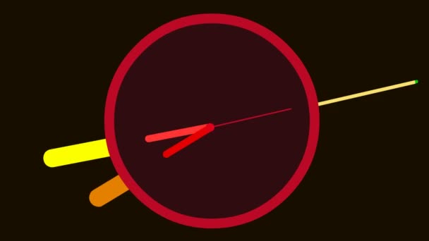 Wristwatch colored - animation of watches that run in the loop — Stock Video