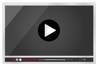 web, minimalist tasarımı için video oynatıcı
