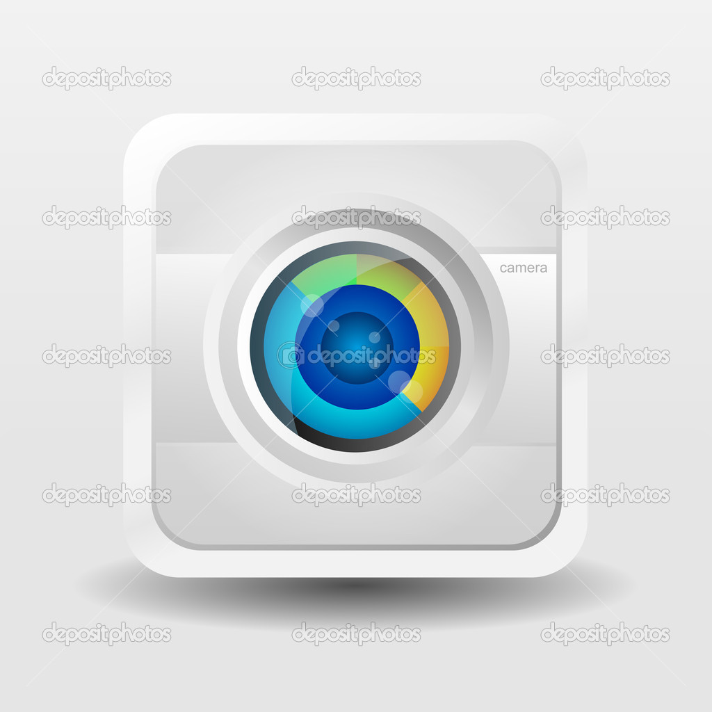 Camera application icon. Colorful lens