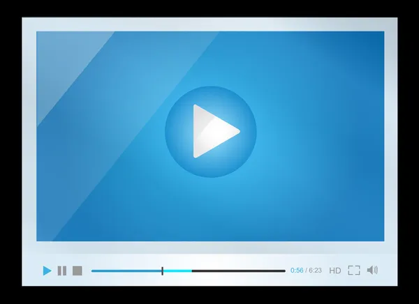 Videoplayer für das Web, minimalistisches Design — Stockvektor
