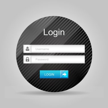 vektör giriş arayüzü - username ve parola