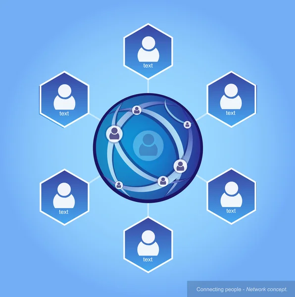 Connecting people - Network concept — Stock Vector