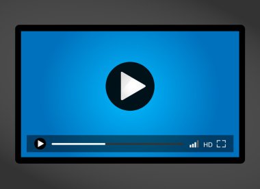 web, minimalist tasarımı için video oynatıcı