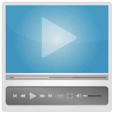 web, minimalist tasarımı için video oynatıcı