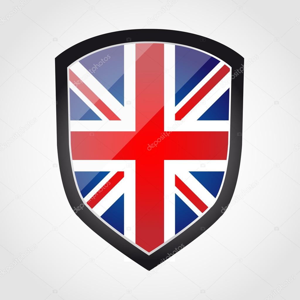 Shield with flag inside - United Kingdom - UK