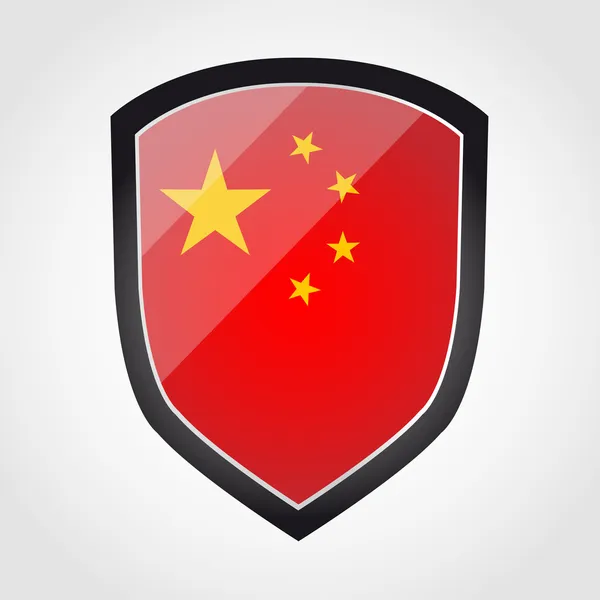 Schild met vlag binnen - china - vector — Stockvector