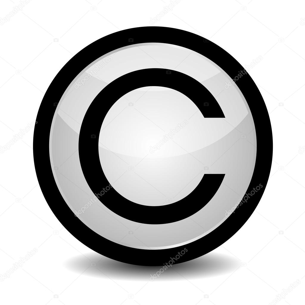 Vector eps10. Copyright button - icon