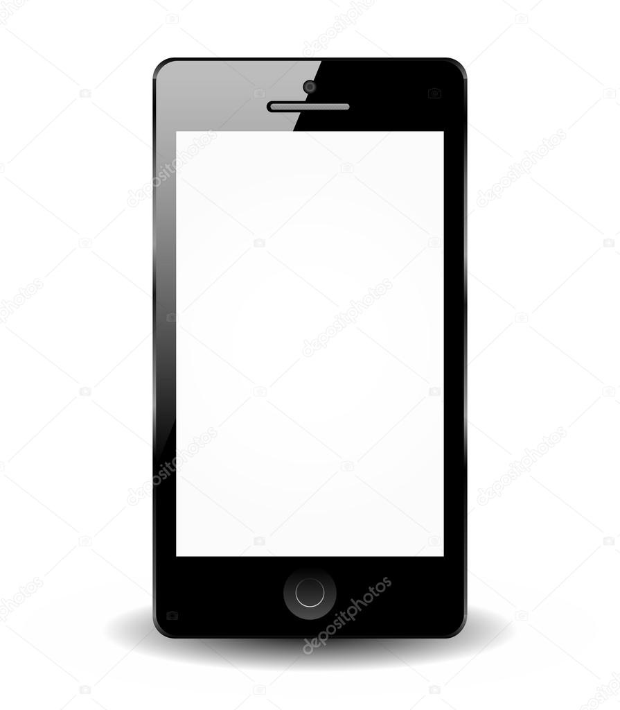 Black smartphone isolated on white background - Smart phone