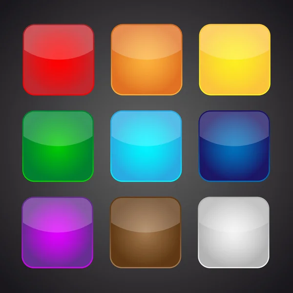色のアプリ アイコン背景のセット — ストックベクタ