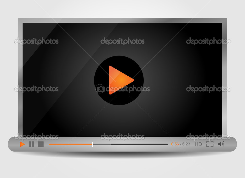 Video player for web, minimalistic design