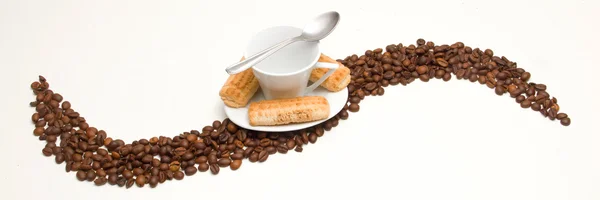 Cup of coffee and cookies — Stock Photo, Image