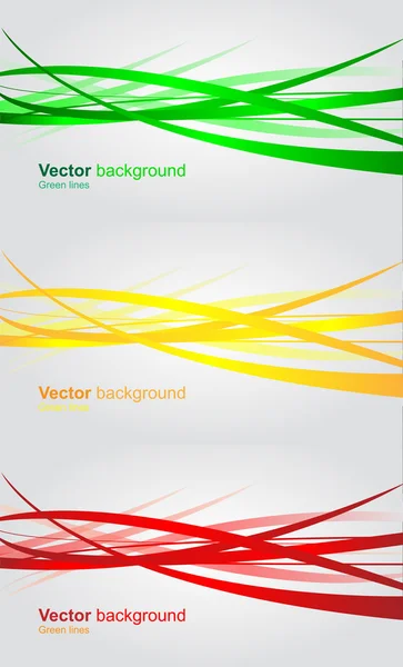 Uppsättning vågiga banners. abstrakt vektor bakgrund — Stock vektor