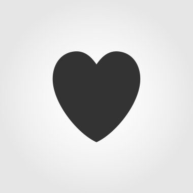 kalp simgesi, düz tasarım