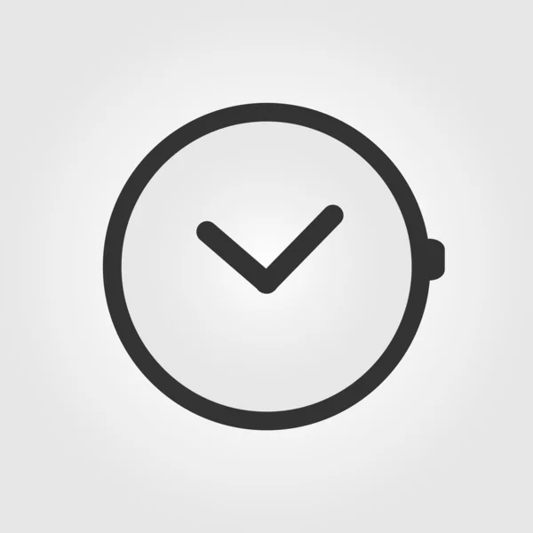 Horloge pictogram, platte ontwerp — Stockvector