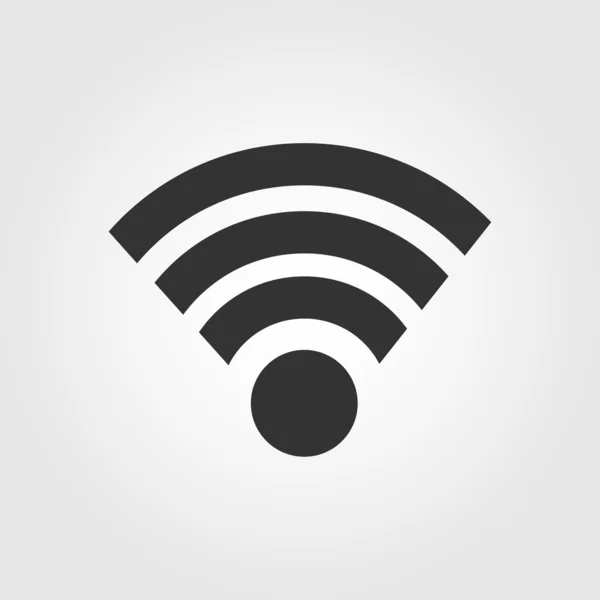 Icono de Wi Fi, diseño plano — Archivo Imágenes Vectoriales