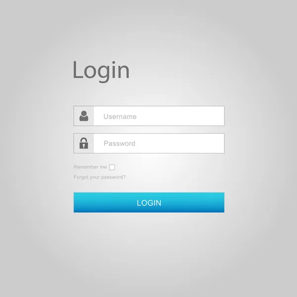 Vector login interface - username and password — Stock Vector