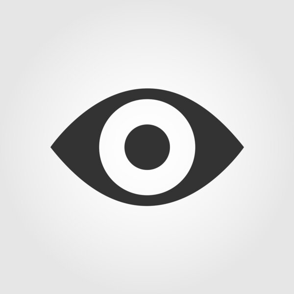 Eye icon, flat design
