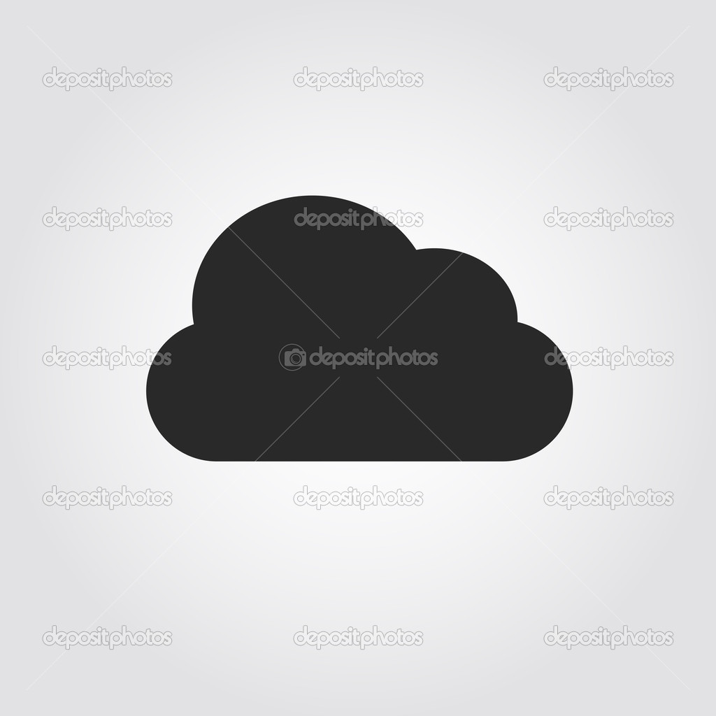 Cloud icon, flat design