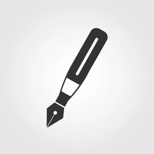 Fountain pen icon, flat design — Stock Vector