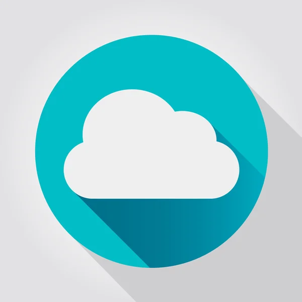 Icône Cloud, design plat — Image vectorielle