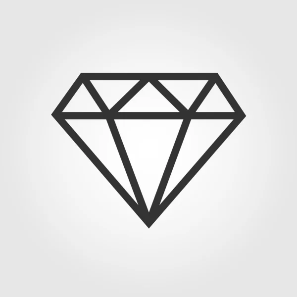 Diamond  icon, flat design — Stock Vector