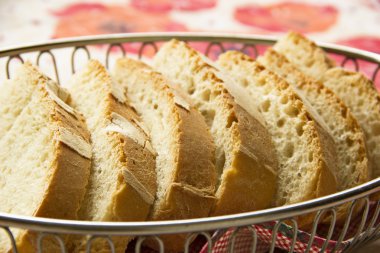 sepetin içinde ekmek dilimleri