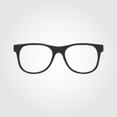 Glasses icon, flat design clipart