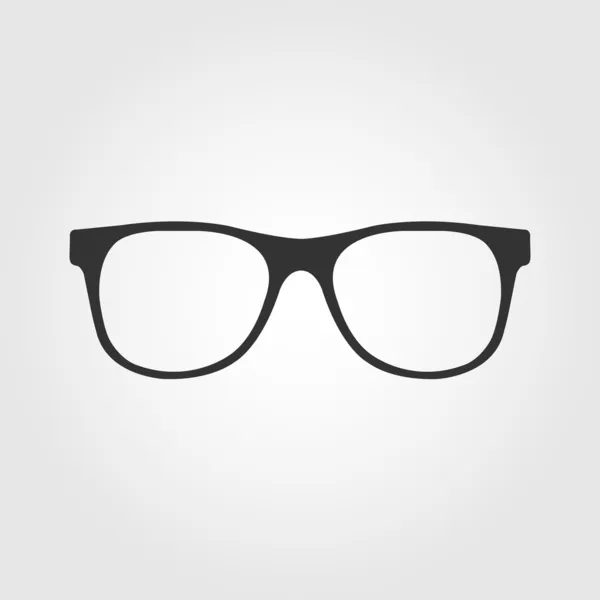 Icône de lunettes, design plat — Image vectorielle