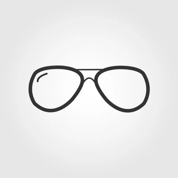 Icono de gafas, diseño plano — Archivo Imágenes Vectoriales