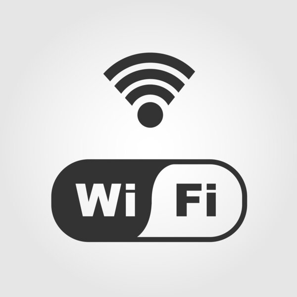 Wi fi icons, flat design