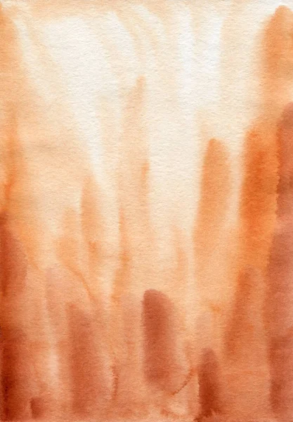 Abstract Met Hand Geschilderde Aquarelachtergrond Gemaakt Oranje Terracotta Kleuren Modern — Stockfoto