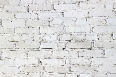 Beyaz arkaplan ile tuğla eski