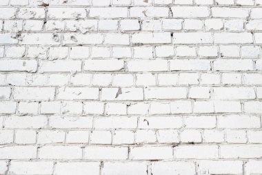 Beyaz arkaplan ile tuğla eski