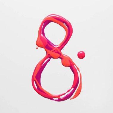 8 Mart jöle cilasıyla boyanmış.