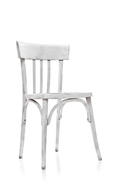 Oude witte stoel — Stockfoto