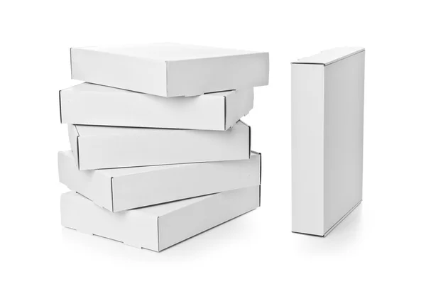 Boîte en carton blanc — Photo