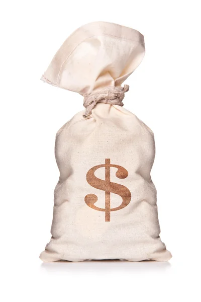 Geld tas met ons dollarteken — Stockfoto