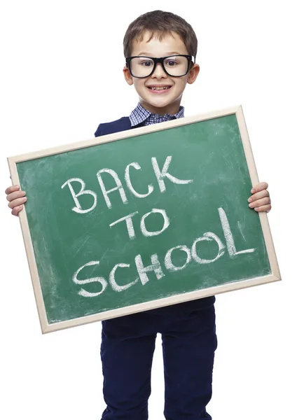 Leende barn med blackboard — Stockfoto