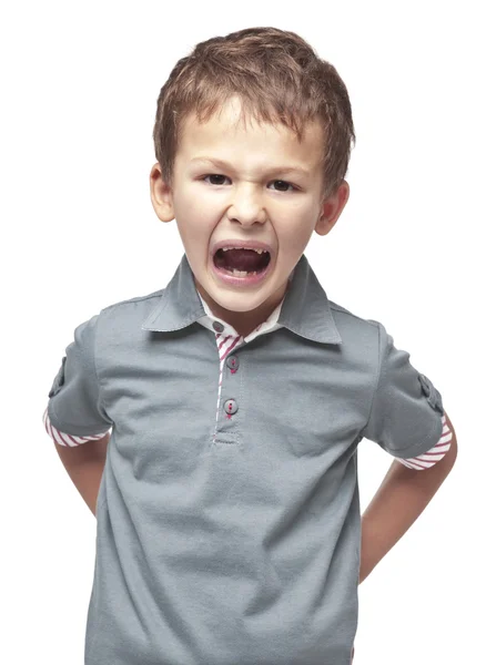 Child with angry expression — Stock Photo, Image