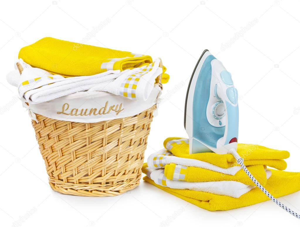 Laundry Basket and iron
