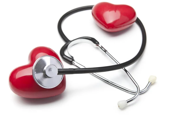 Heart and a stethoscope — Stock Photo, Image