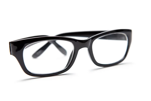 Fekete szemüveg elszigetelt fehér — Stock Fotó