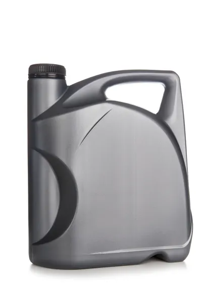 Beyaz arka planda izole edilmiş makine yağlı teneke kutu