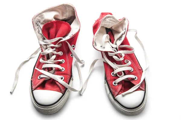 Red sneakers Royalty Free Stock Images