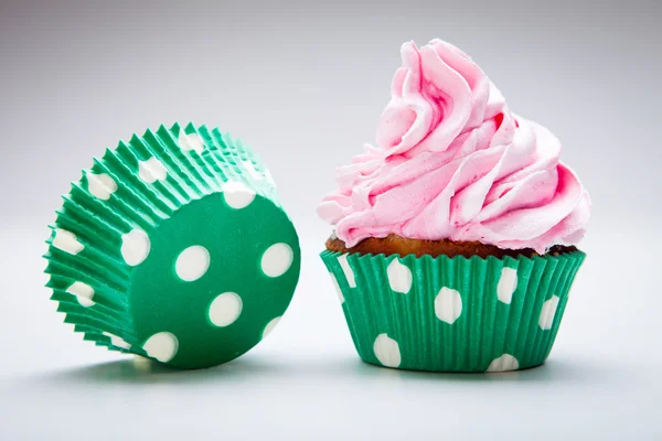 Birthday cupcake with butter — Stock Photo, Image